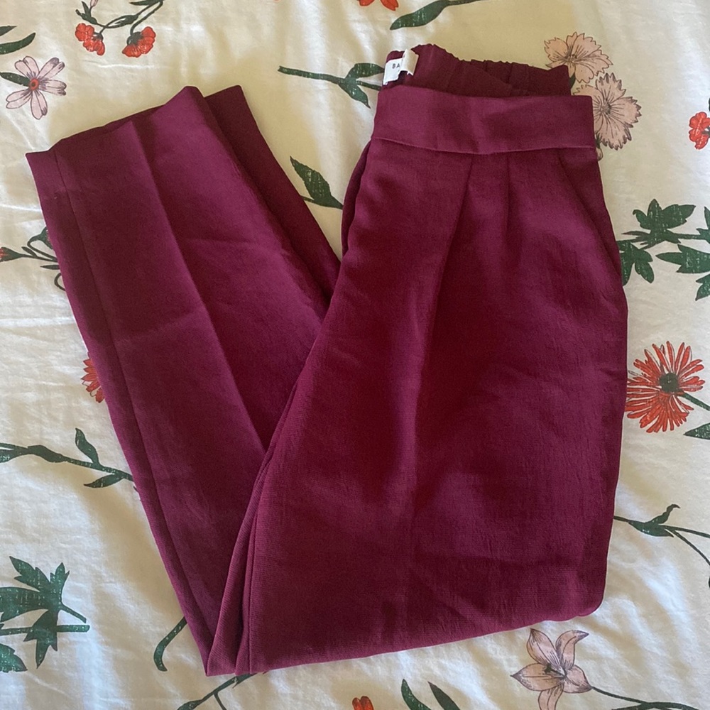 Babaton Maroon Dress Pants